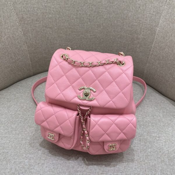 CHANEL 23A sac à dos petit format rose — réplique