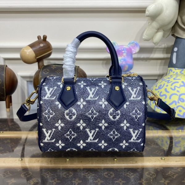 Louis Vuitton Speedy Bandouliere bleu Denim — réplique