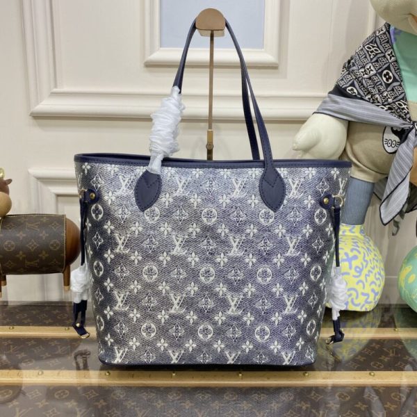 Louis Vuitton Neverfull MM Denim bleu — réplique