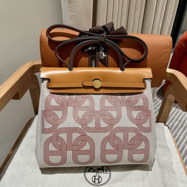 Hermès Herbag 31Cm Circuit Orange — réplique