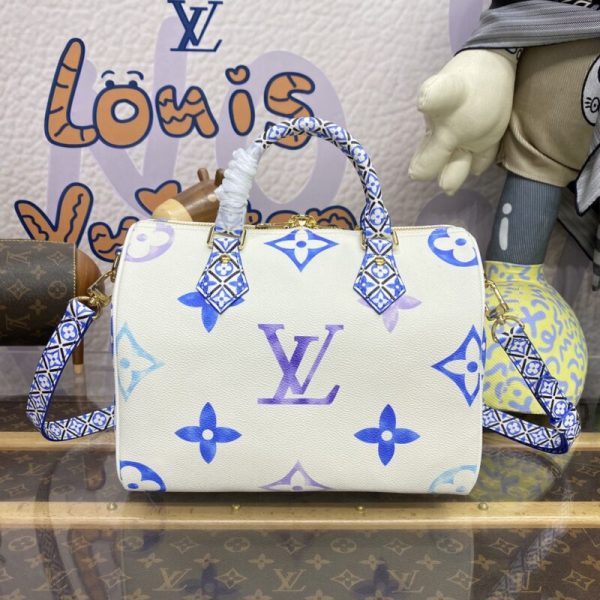 Louis Vuitton Speedy Bandouliere 25 bleu — réplique