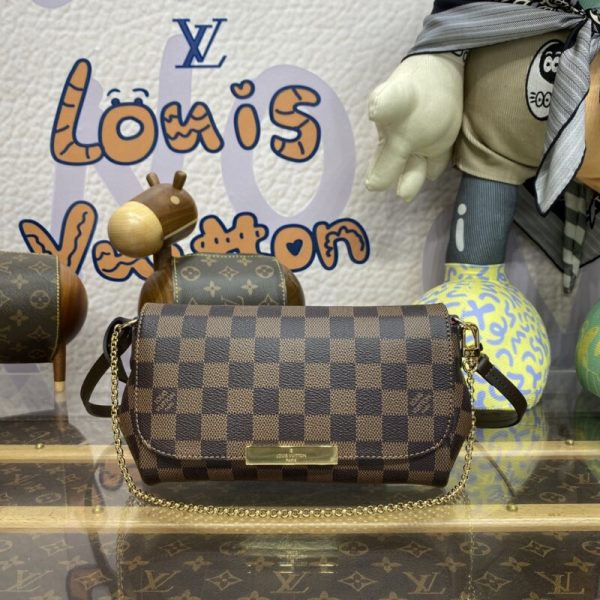 Louis Vuitton Favorite marron Grid — réplique