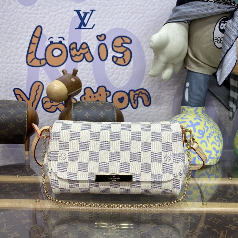 Louis Vuitton Favorite blanc Grid — réplique