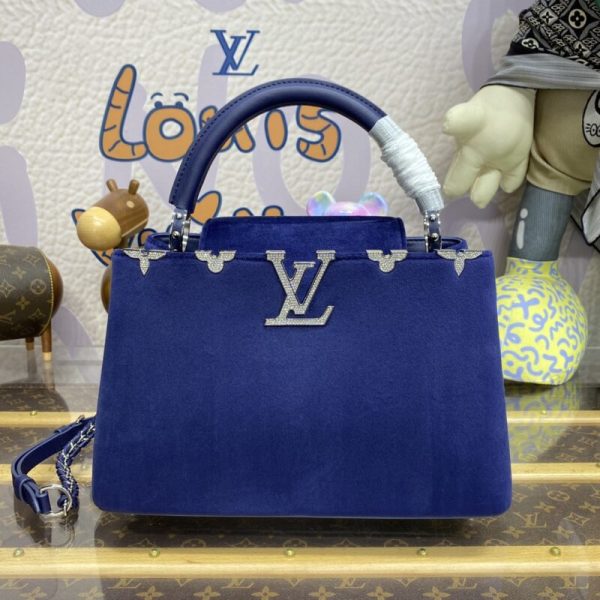 Loius Vuitton Capucines bleu Velvet — réplique