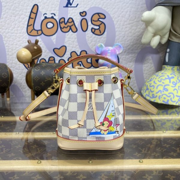 Louis Vuitton Nano Noe blanc Grid — réplique