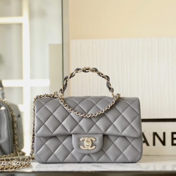 Chanel Cf 20 Cm Handle Beige — réplique