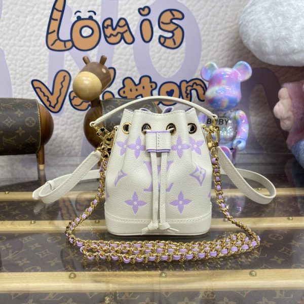 Louis Vuitton Nano Noe blanc violet — réplique