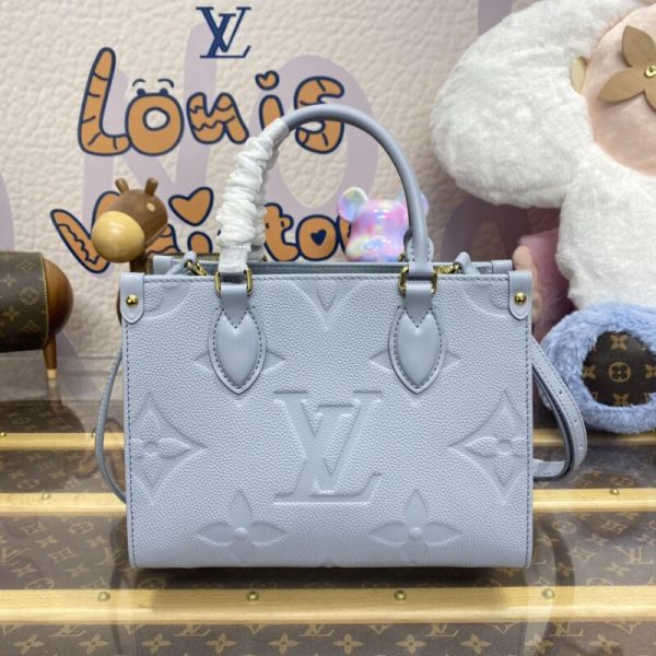 LV Onthego PM bleu ciel — réplique