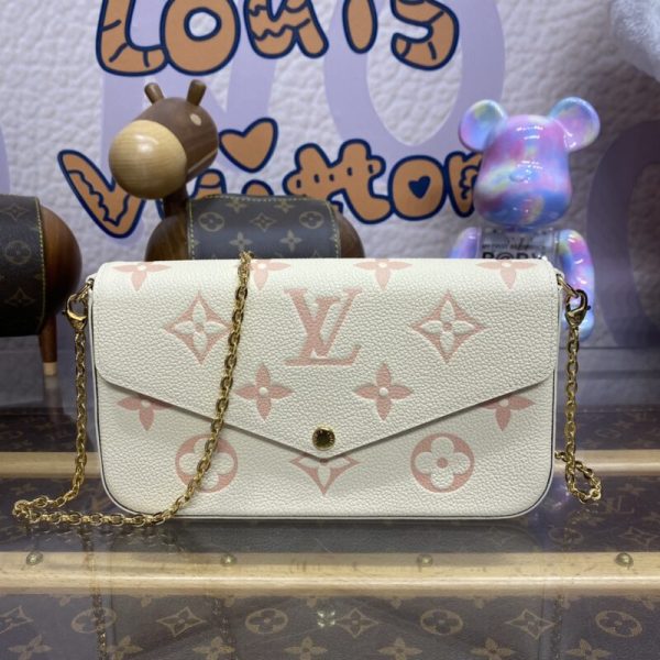 Louis Vuitton Félicie Pochette blanc rose — réplique