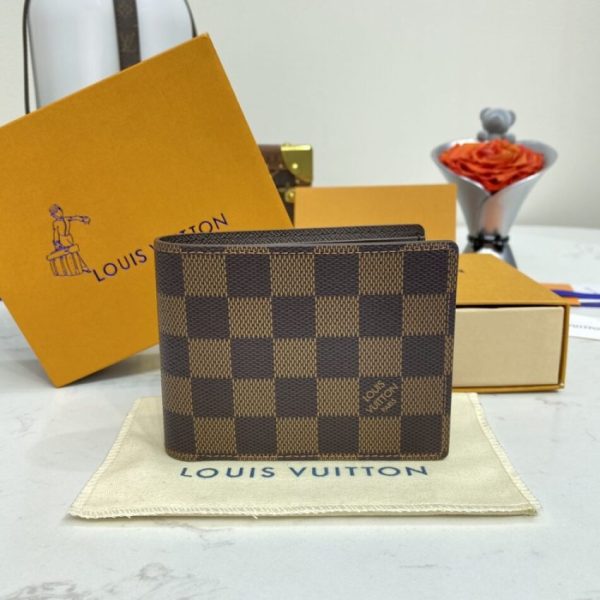 Louis Vuitton Multiple portefeuille marron Grid — réplique