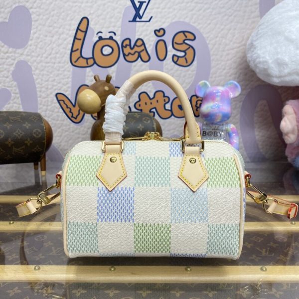 Louis Vuitton Speedy Bandouliere 20 vert Grid — réplique