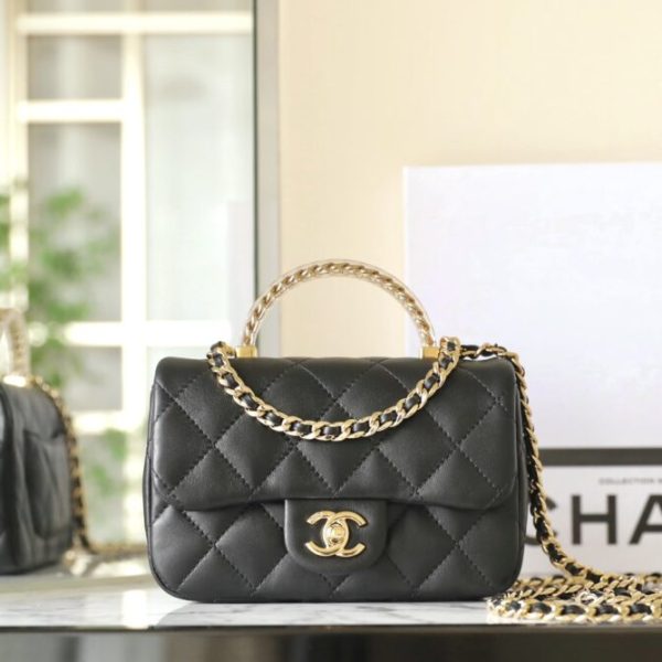 CHANEL CF 19 cm Handle noir — réplique