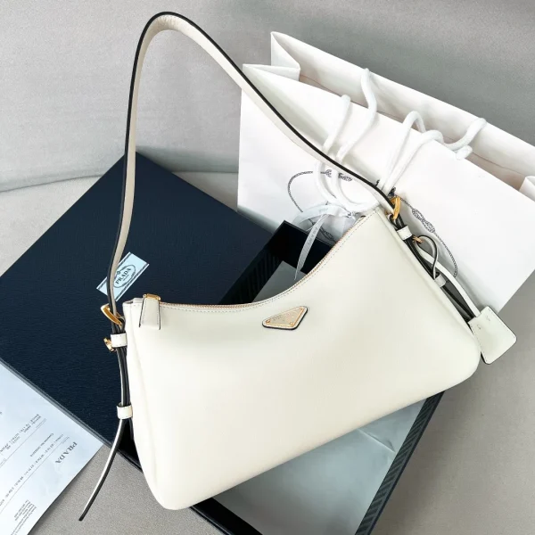 Sac porté épaule Prada format moyen Aimée | coloris blanc — réplique