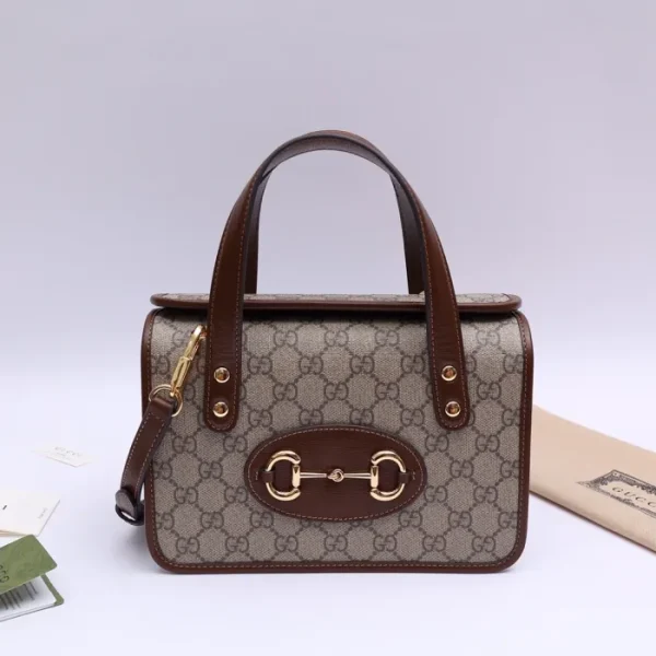 GUCCI HORSEBIT 1955 MINI toile cabas IN NEUTRALS — réplique