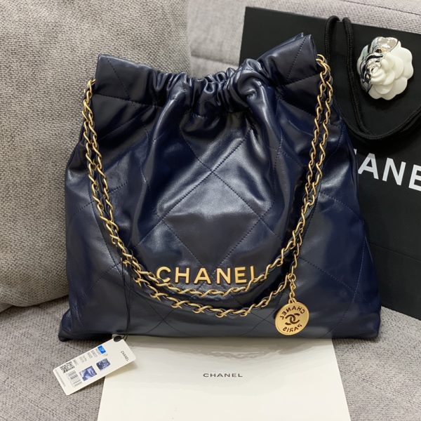 Chanel 22 moyen format sac Midnight bleu — réplique