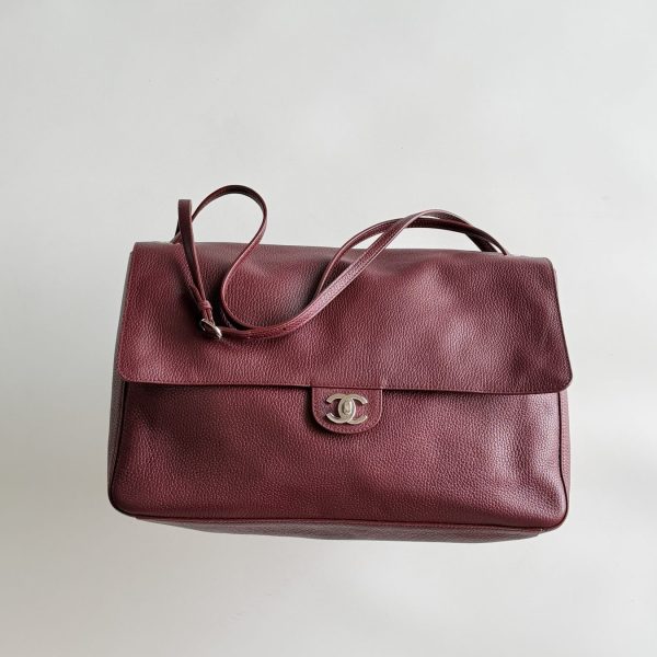 Chanel 26S Maxi Flap sac Burgundy — réplique