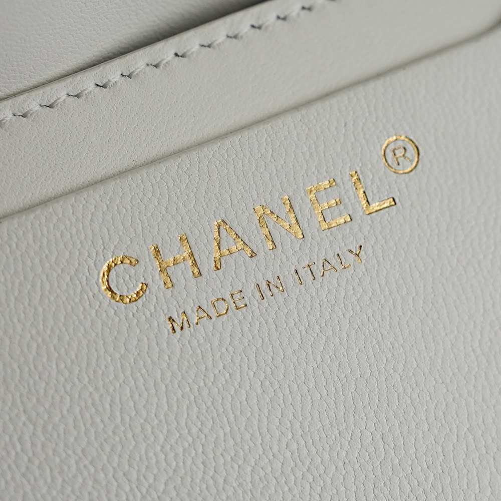 Chanel grand format Shopping Raffia cabas blanc — réplique – Image 6