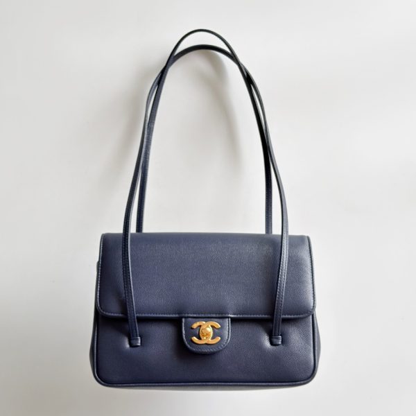 Chanel Preppy Coco 26 sac Midnight bleu — réplique