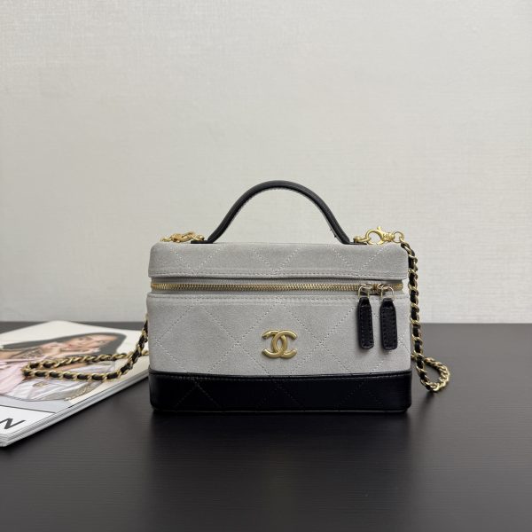 Chanel 26S Vanity avec Chain gris daim — réplique