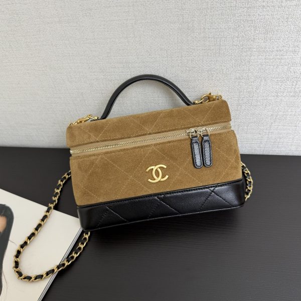 Chanel 26S Vanity avec Chain marron daim — réplique