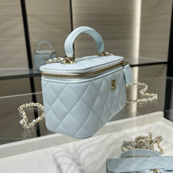 Chanel Long Vanity avec poignée bleu clair — réplique