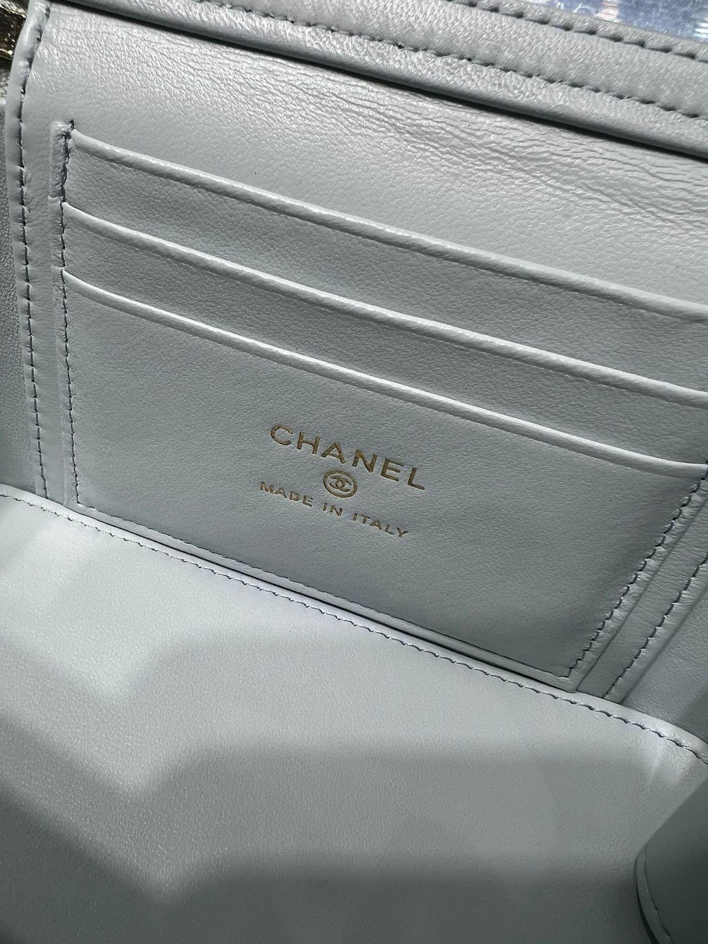 Chanel Long Vanity avec poignée bleu clair — réplique – Image 7
