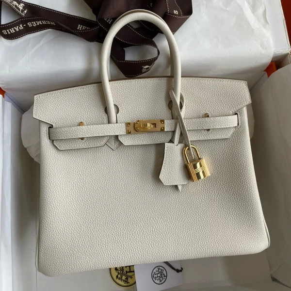 Modèle HN 25 CM coloris crème TOGO cuir finitions dorées — réplique