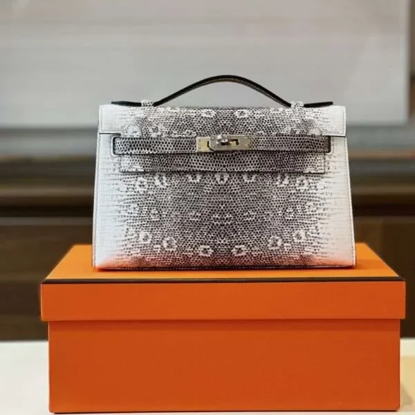 Sac à main HN ombré effet lézard effet lézard peau 22 cm — réplique
