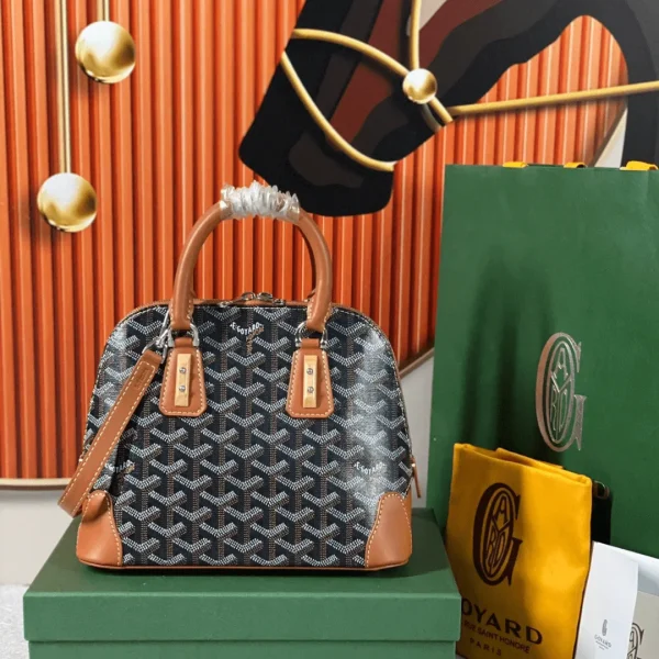 Sac à main Goyard Alma Vedome 11 tissu enveloppé cuir bandoulière 24 cm — réplique