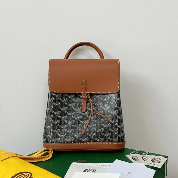 Sac à dos Goyard mini coloris marron Monogram motif taille 23 × 19 cm — réplique