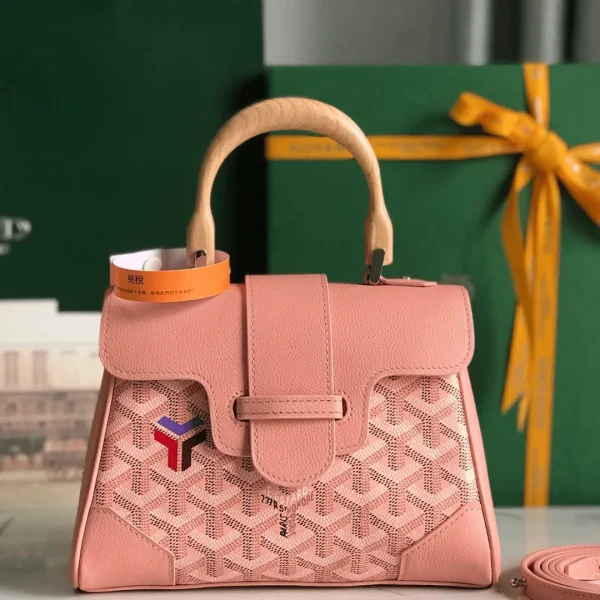 Sac à main Goyard Saigon coloris rose en bois anse 20 × 15 cm – pour femme — réplique