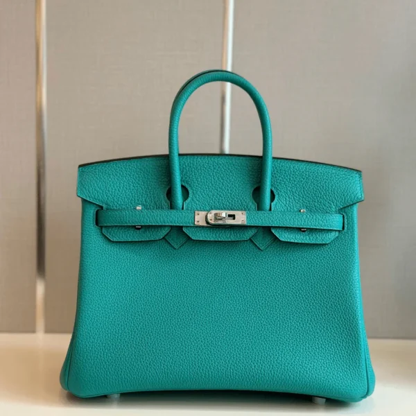 Sac à main HN PHW Togo océan coloris bleu 25 cm — réplique