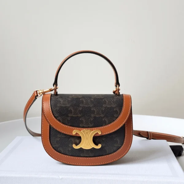 Sac bandoulière Céline mini anse 11 coloris marron bandoulière 15.5 × 11 cm — réplique