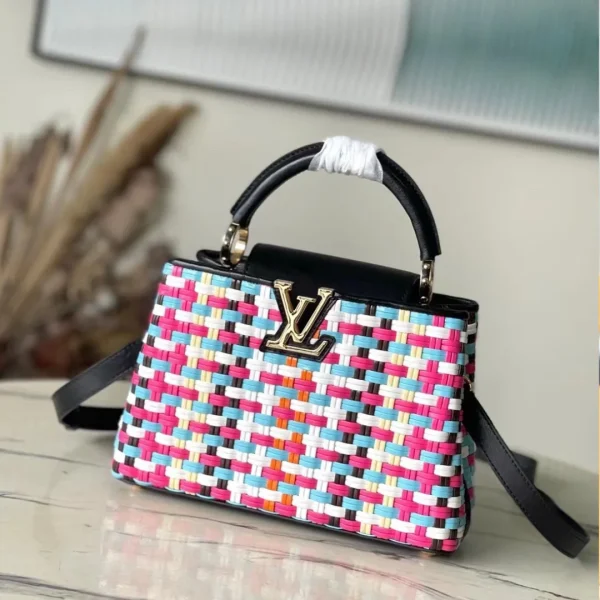 Sac à main Louis Vuitton Capucines motif à carreaux 27 × 18 × 9 cm — réplique