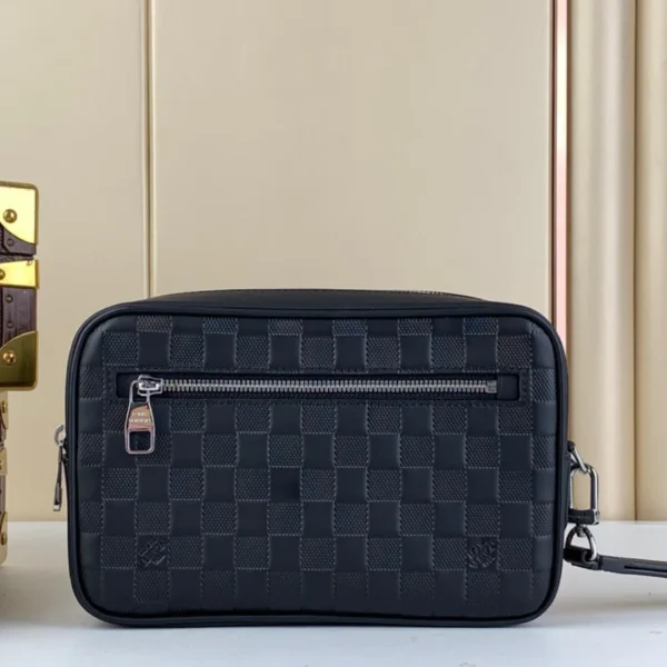 Pochette Louis Vuitton Kasai Damier Graphite coloris noir 24 cm — réplique
