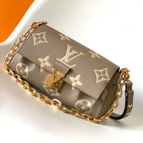 Sac à main Louis Vuitton Favorite coloris marron fermoir doré 24 × 14 cm — réplique