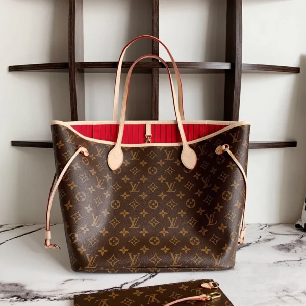 Sac à main Louis Vuitton Neverfull coloris marron motif 32 × 29 × 17 cm — réplique