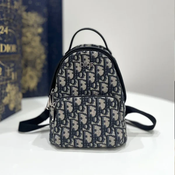 Sac Dior mini haut-End – Oblique motif tissu (24 × 10 × 16 cm) — réplique