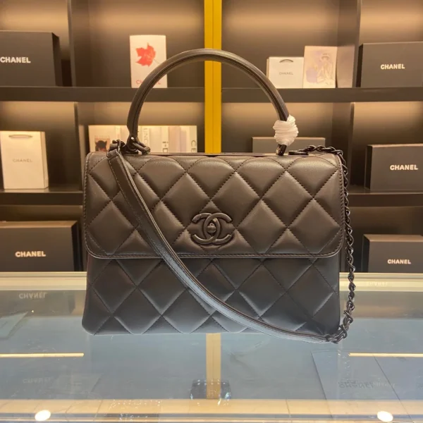 Sac à main Chanel Trendy 11 coloris marron cuir complet boîte 25 cm — réplique
