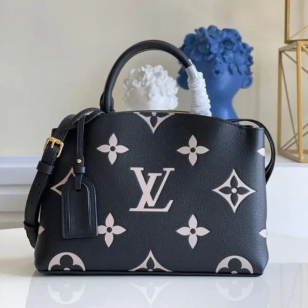 Sac à main Louis Vuitton Petit Palais bicolore Monogram Empreinte, 29 × 18 cm — réplique