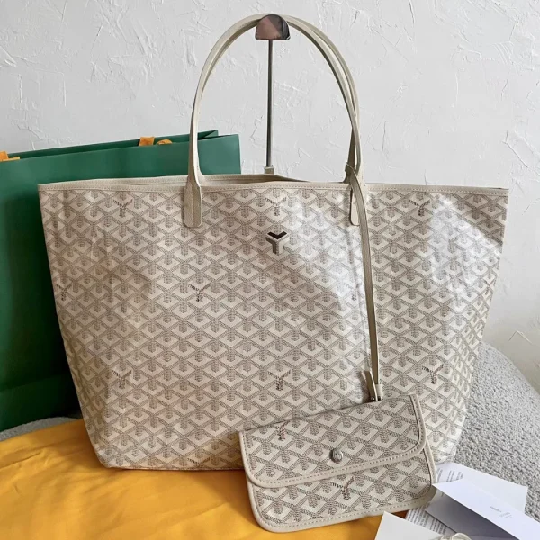 Modèle Goyard Goyardine Saint Louis Claire Voie GM coloris blanc coloris jaune — réplique