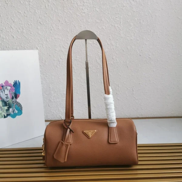 Sac Prada Caramel format moyen cuir haut-anse avec padlock — réplique