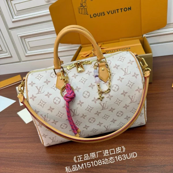 Sac Louis Vuitton Speedy souple 30 Lucky en Monogram Dune toile — réplique