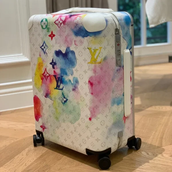 Valise Louis Vuitton Horizon 55 en aquarelle coloris multicolore — réplique