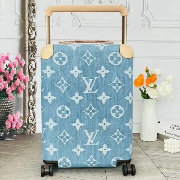 Valise Louis Vuitton Horizon 55 en Monogram denim coloris bleu — réplique