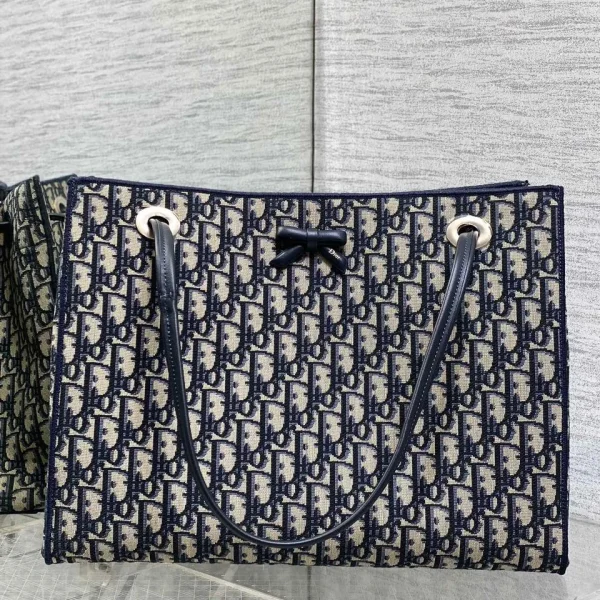 Cabas Dior Promenade en coloris bleu Oblique jacquard — réplique