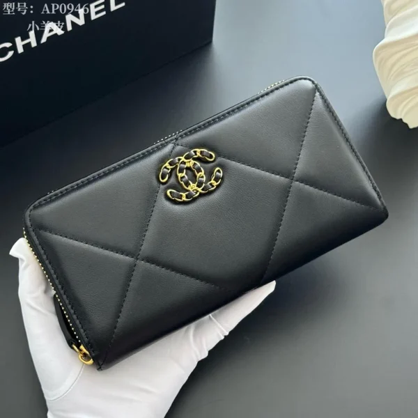 Portefeuille Chanel 19 long zip autour — réplique
