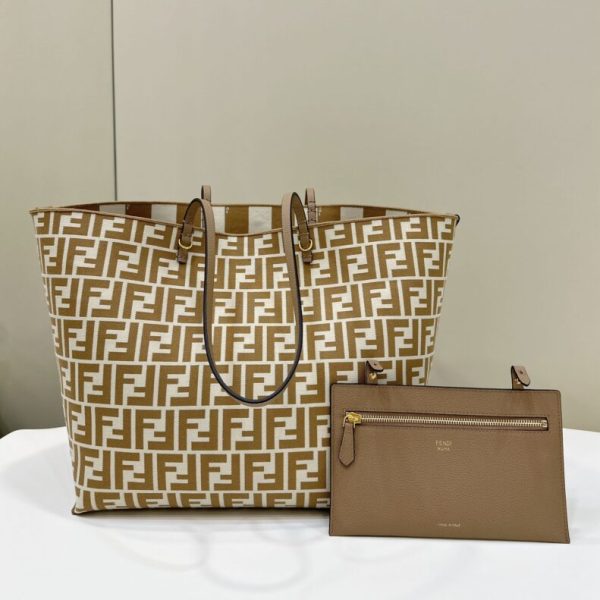 Fendi Two Side petit format cabas Beige — réplique