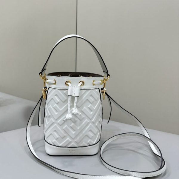 Fendi Tresor Mini Bucket blanc — réplique
