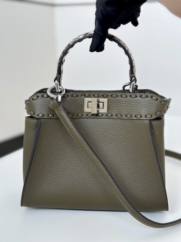 Fendi Peekaboo petit format Dark gris — réplique